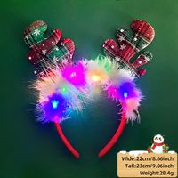 Christmas Cartoon Style Antlers Plastic Party Hair Band sku image 15