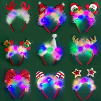 Christmas Cartoon Style Antlers Plastic Party Hair Band main image 1