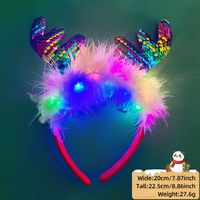 Christmas Cartoon Style Antlers Plastic Party Hair Band sku image 16