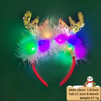 Christmas Cartoon Style Antlers Plastic Party Hair Band sku image 27