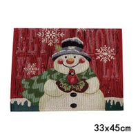 Christmas Cute Snowman Cotton And Linen Table Runner sku image 1