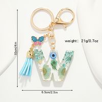 Commute Letter Metal Women's Bag Pendant Keychain sku image 11