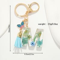 Commute Letter Metal Women's Bag Pendant Keychain sku image 8