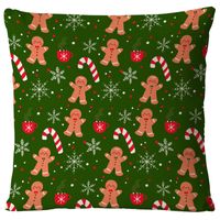 Glam Santa Claus Snowman Linen Pillow Cases sku image 3