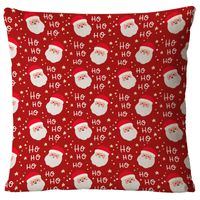 Glam Santa Claus Snowman Linen Pillow Cases sku image 1