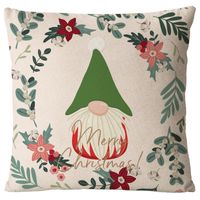 Glamour Papá Noel Monigote De Nieve Lino Fundas De Almohada sku image 10