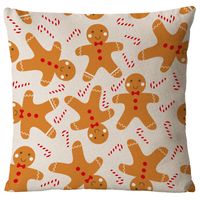 Glam Santa Claus Snowman Linen Pillow Cases sku image 6