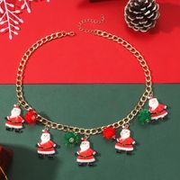 Cartoon Style Cartoon Character Alloy Plating Christmas Women's Necklace sku image 2