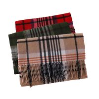 Women's Vintage Style Sweet Simple Style Stripe Plaid Artificial Wool Scarf main image 4
