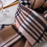 Women's Vintage Style Sweet Simple Style Stripe Plaid Artificial Wool Scarf main image 3