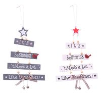 Christmas Cute Christmas Tree Wood Party Birthday Festival Hanging Ornaments main image 4