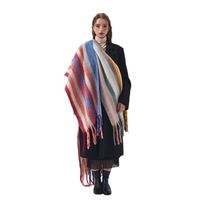 Women's Sweet Color Block Polyester Tassel Scarf main image 5