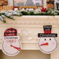 Christmas Cartoon Style Cute Snowman Wood Indoor Outdoor Hanging Ornaments main image 5