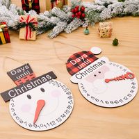 Christmas Cartoon Style Cute Snowman Wood Indoor Outdoor Hanging Ornaments main image 4