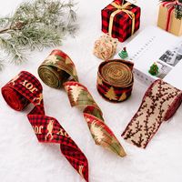 Christmas Vintage Style Christmas Tree Elk Cloth Daily Festival Ribbon main image 4