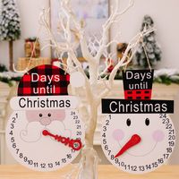 Christmas Cartoon Style Cute Snowman Wood Indoor Outdoor Hanging Ornaments main image 1