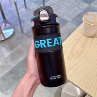 Casual Letter Stainless Steel Water Bottles sku image 4