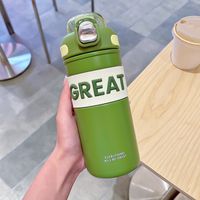 Casual Letter Stainless Steel Water Bottles sku image 3