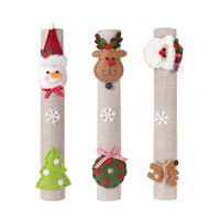Christmas Cartoon Style Cute Christmas Tree Snowman Linen Indoor Family Gathering Festival Handle Gloves main image 2