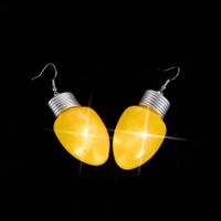 1 Pair Original Design Solid Color Plastic Drop Earrings main image 3