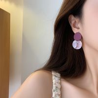 1 Pair Vintage Style Exaggerated Simple Style Round Stoving Varnish Arylic Drop Earrings Ear Cuffs main image 3
