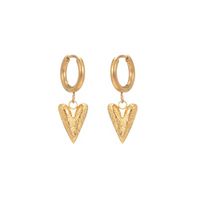1 Pair Elegant V Shape Plating Stainless Steel 18K Gold Plated Drop Earrings main image 3