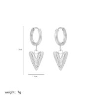 1 Pair Elegant V Shape Plating Stainless Steel 18K Gold Plated Drop Earrings sku image 1