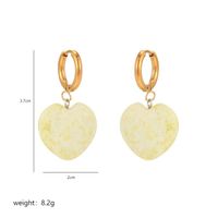 1 Pair Casual Elegant Classical Heart Shape Plating Inlay 304 Stainless Steel Natural Stone Copper Natural Stone Drop Earrings sku image 2