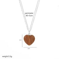 Elegant Heart Shape Stainless Steel Natural Stone 18K Gold Plated Natural Stone Pendant Necklace In Bulk sku image 1