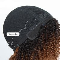 Women's African Style Street Real Hair Side Fringe Curls Wigs main image 4