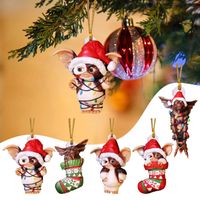 2022 Cross-border New Cute Christmas Stockings Dog Flying Dragon Decorations Car Backpack Pendant Home Decoration Ornament main image 1