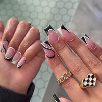 Simple Style Plaid Plastic Nail Patches 1 Piece sku image 1
