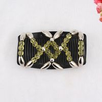 Fashion Flower Arylic Handmade Inlay Artificial Gemstones Insert Comb 1 Piece sku image 6