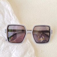 Casual Sweet Cool Style Solid Color Pc Resin Square Full Frame Glasses sku image 1