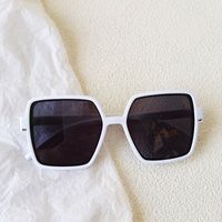Casual Sweet Cool Style Solid Color Pc Resin Square Full Frame Glasses sku image 2