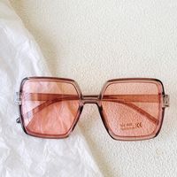 Casual Sweet Cool Style Solid Color Pc Resin Square Full Frame Glasses sku image 3