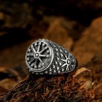 Cool Style Compass Stainless Steel Polishing None Men's Rings main image 4