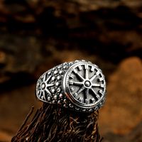Cool Style Compass Stainless Steel Polishing None Men's Rings main image 3