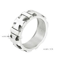 Stainless Steel Retro Simple Style Polishing Cross None Rings main image 5