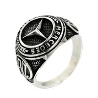 Retro Letter Stainless Steel Polishing Men's Rings main image 5