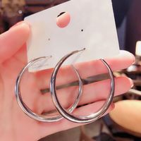 1 Pair Simple Style Round Alloy Earrings main image 5