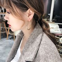 1 Pair Simple Style Round Alloy Earrings main image 4