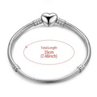 Elegant Glam Round Sterling Silver Plating Silver Plated Bracelets sku image 1