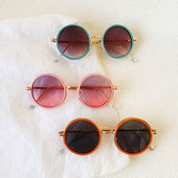 Casual Vacation Cool Style Solid Color Pc Resin Round Frame Full Frame Glasses main image 3