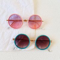 Casual Vacation Cool Style Solid Color Pc Resin Round Frame Full Frame Glasses main image 5