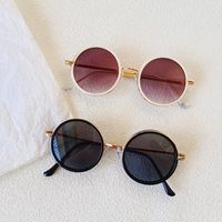 Casual Vacation Cool Style Solid Color Pc Resin Round Frame Full Frame Glasses main image 2
