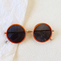 Décontractée Vacances Style Cool Couleur Unie Pc Résine Cadre Rond Plein Cadre Lunettes sku image 1