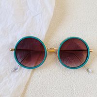 Casual Vacation Cool Style Solid Color Pc Resin Round Frame Full Frame Glasses sku image 5
