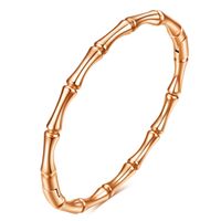 Simple Style Solid Color Titanium Steel Plating Gold Plated Bangle sku image 3