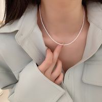 Décontractée Élégant Couleur Unie Alliage Unisexe Collier Ras De Cou main image 6